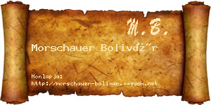 Morschauer Bolivár névjegykártya
